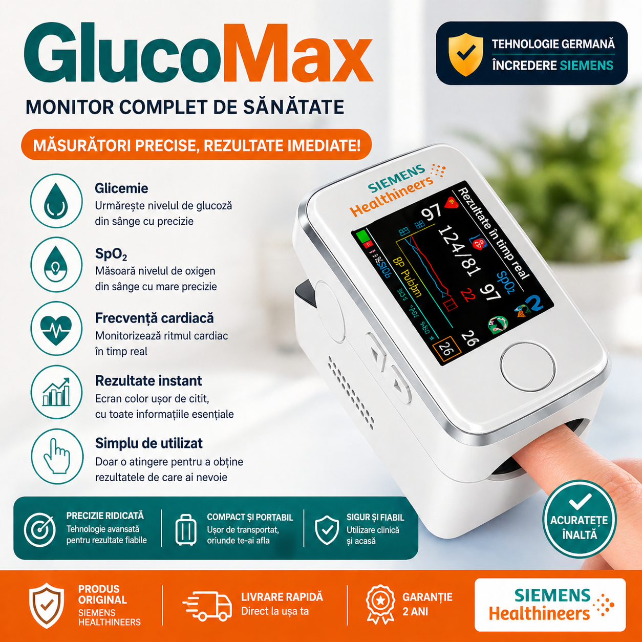 Monitor glicemie fără înțepături – rapid, simplu și precis